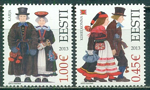 Эстония, 2013, Национальный Костюм, 2 марки